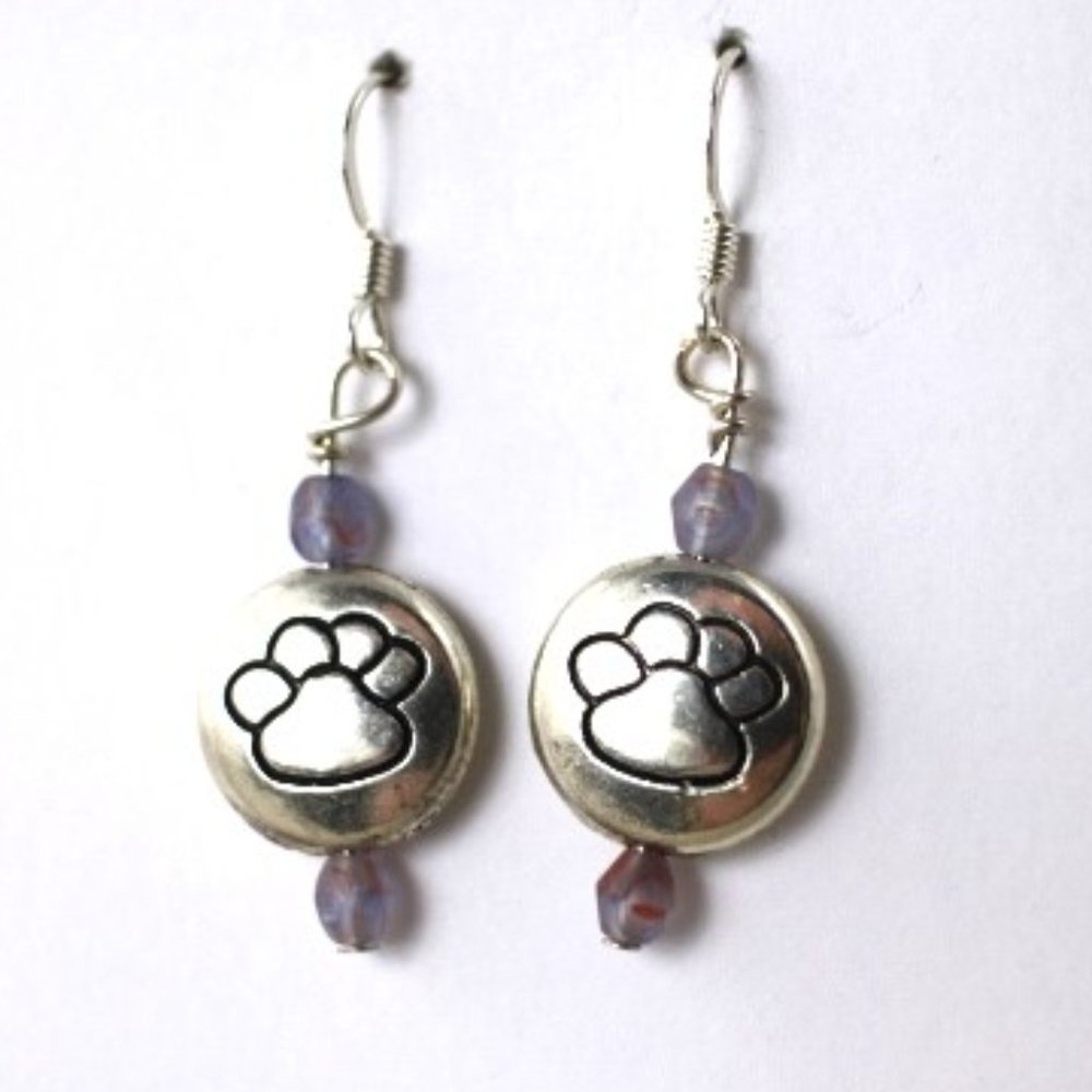 Dog Paw Earrings NWT